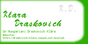 klara draskovich business card