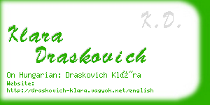 klara draskovich business card